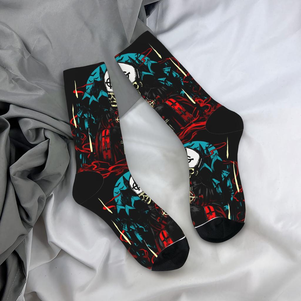 Ghost Band Cartoon Stockings Men's  Socks High Quality Fashion Socks Autumn Outdoor Sports Non Slip Pattern Socks Gift
