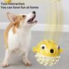 Durable Chew Resistant Interactive Bouncing Fish Dog Toy with Sound Fun Ball Leak Proof Design to Relieve Pet Boredom