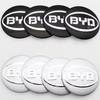 4PCS Car Wheel Center Hub Caps Cover Sticker Decals For BYD Atto Yuan Plus Song Plus Seal Seagull Dolphin Sealion Accessories