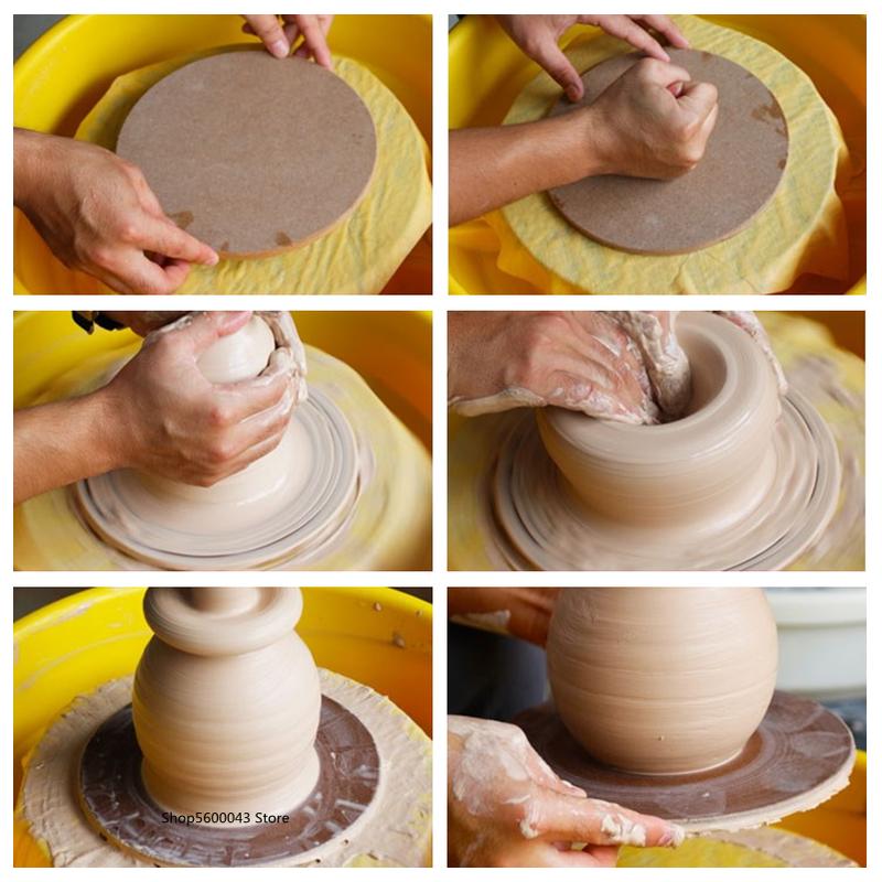Keramikkunst Drehteller Rückplatte Kreisförmige Dichteplatte Trockenplatte Pressplatte Skulptur Modell Palette 15/30/45CM