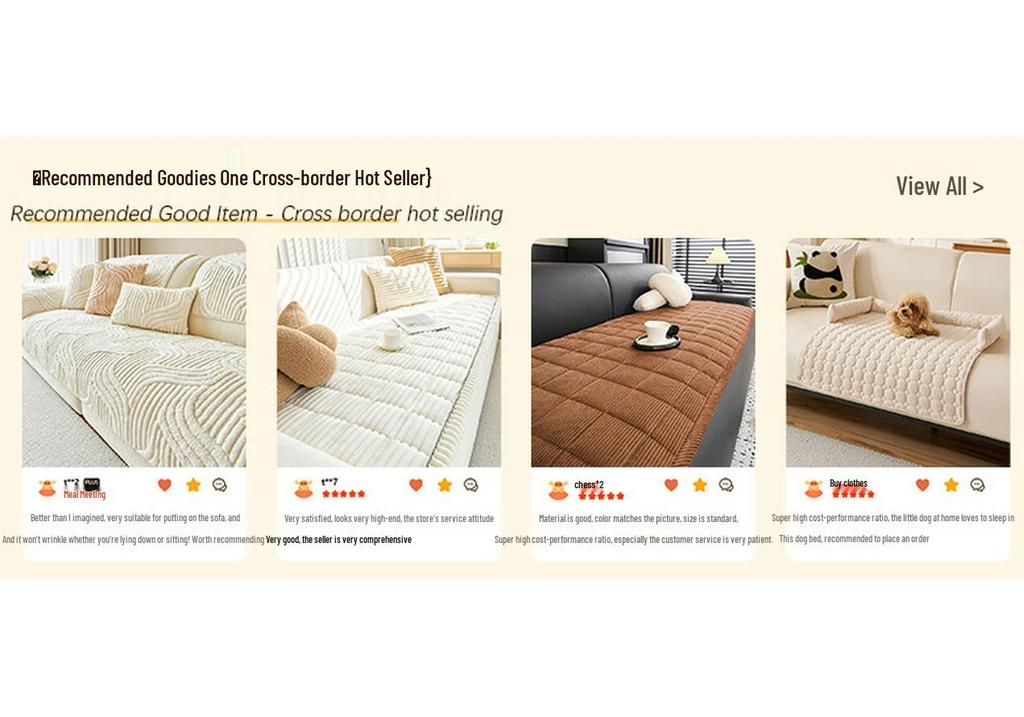 Plush Cartoon Sofa Cushion - Non-slip, Thickened Autumn/Winter Cover 2026