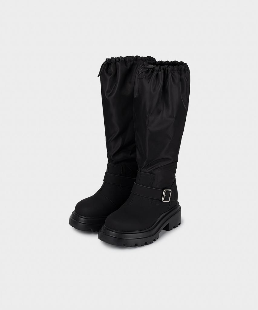 Khiho City Buckle Slouch Rain Boots 2 Colors