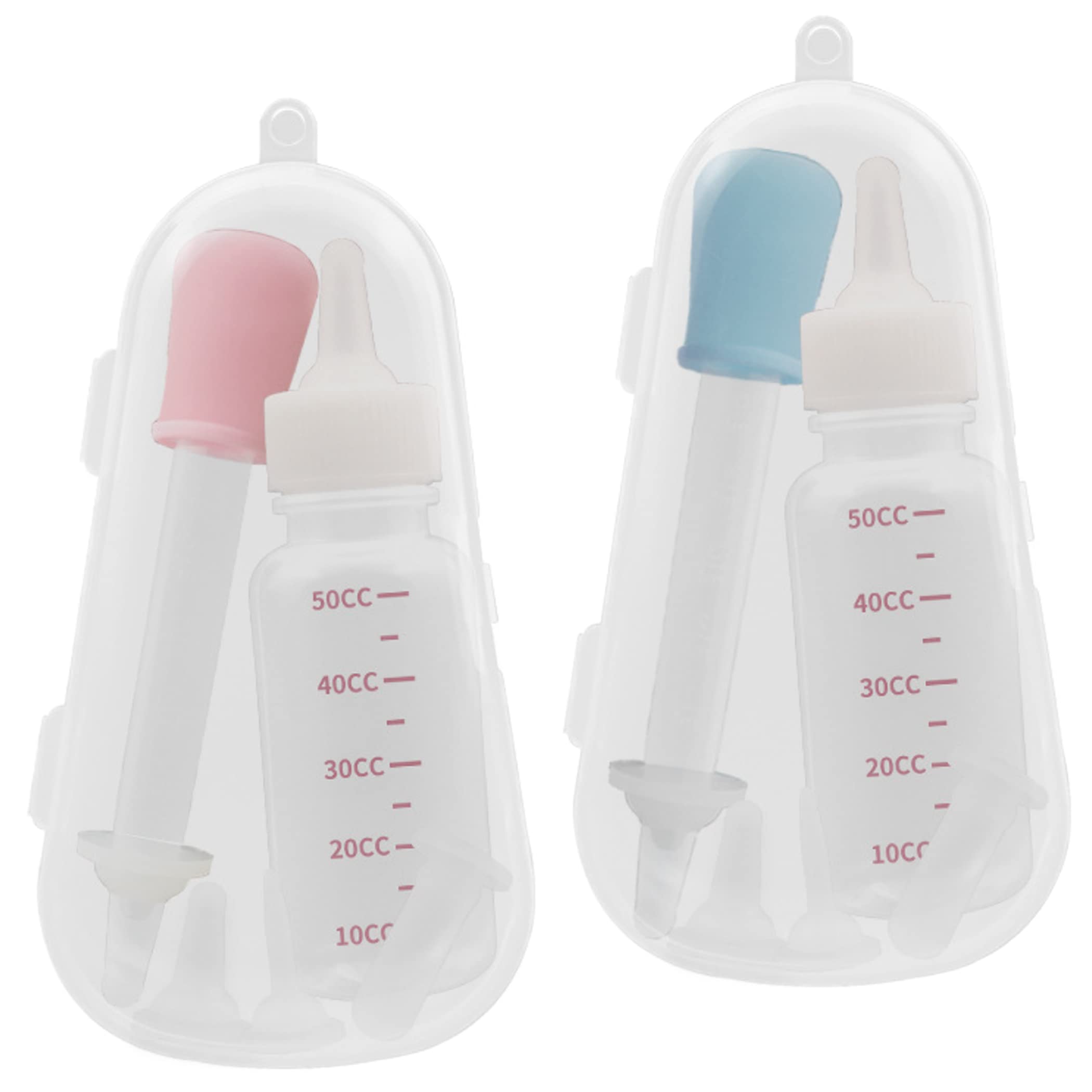 

HAMILO Бутылочки для кормления котят, для воды и маленький контейнер для хранения, набор из 2 бутылочек, кормление, животные, пипетка, в комплекте, белый