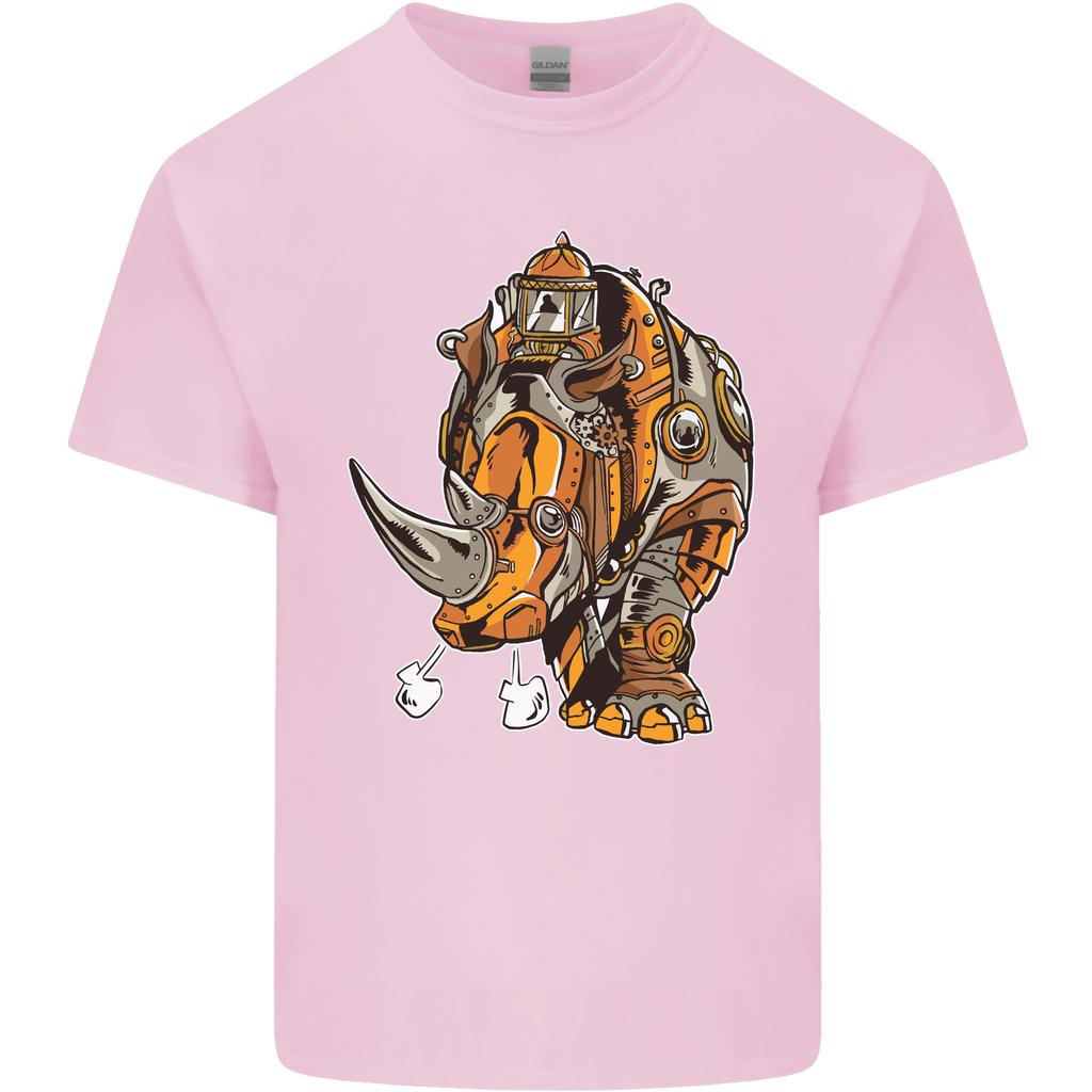 Steampunk Rhino Rhinoceros Unisexs Light Cotton TShirt