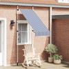 VidaXL Manual Retractable Awning 100 Cm Blue and White Stripes