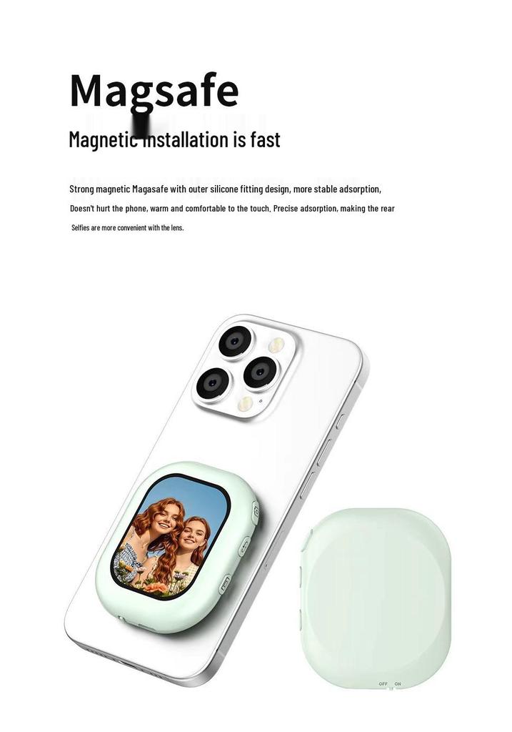 T3 Magsafe Wireless Selfie Screen with Sound - Magnetic Display & Group Photo Tool