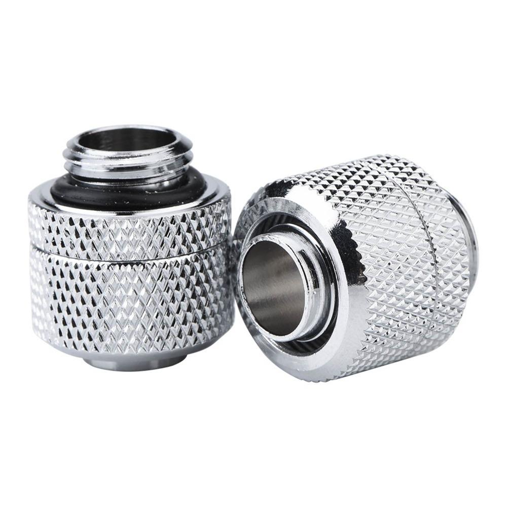 2PCS G1/4 Thread Water Cooling Fitting Tighten O-Ring Compression Fitting  PC Water Cooling 2PCS серебряный