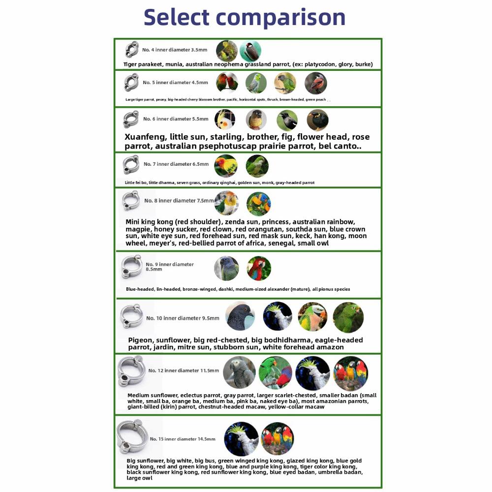 Cockatiel Harness Anti-bite Leg Ring Parrot Bird Ultra-light Flexible Rope Flying Training Leash