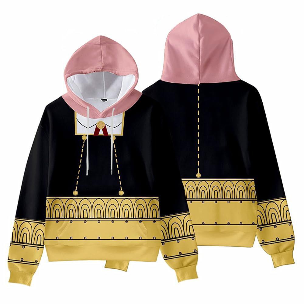 Spy Girl Anya Forger Cosplay Hoodies Long Sleeve Winter Hooded Sweatshirts Zipper Loose Men Women Pullovers 3D Printing Hoodie