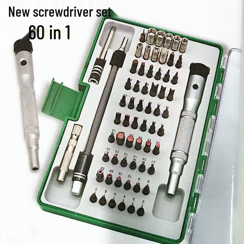 60-in-1 Portable Screwdriver Set for Phone & Watch Repair, S2 Steel