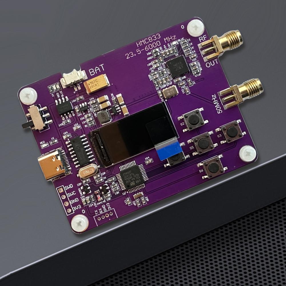 HMC833 6GHz HF-Signalgenerator 23,5 MHz - 6000 MHz HF-Signalquellensender 0,96 Zoll OLED-Bildschirmanzeige