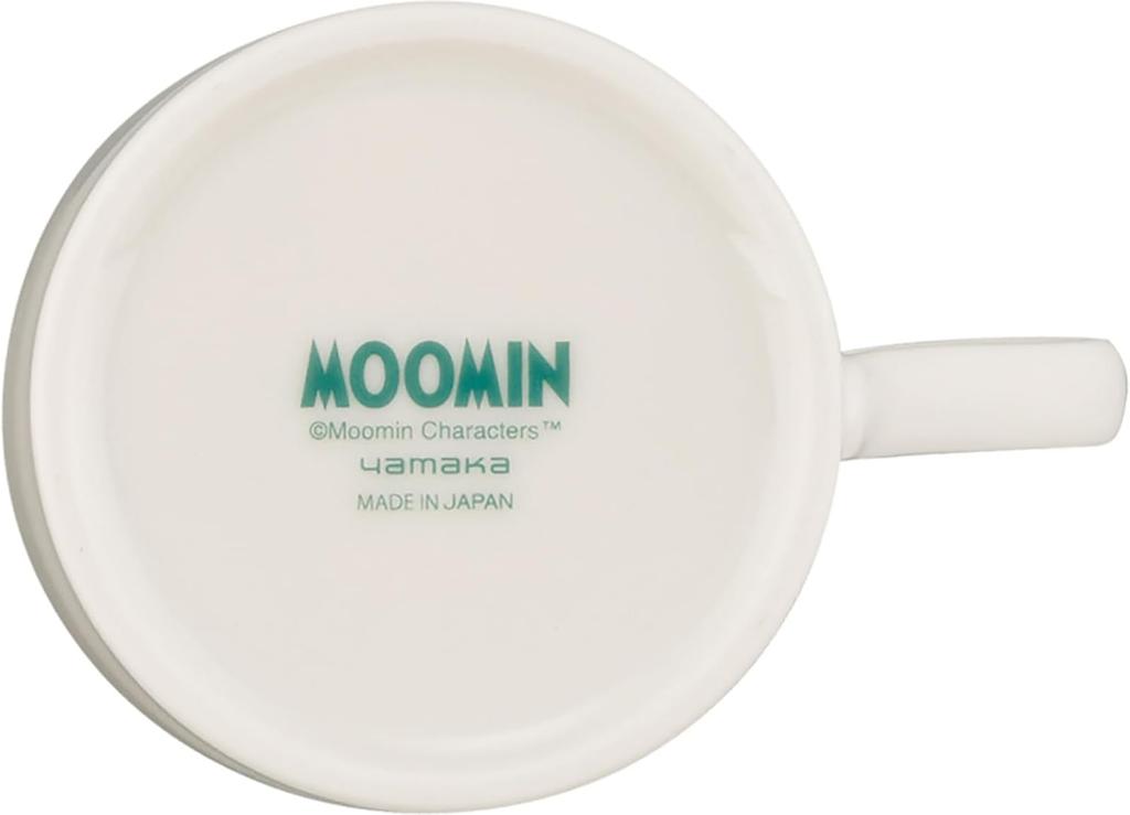 MOOMIN 80th Anniversary Mug, Large, 320ml, Approx. 8x9cm Diameter, Green, 80th Anniversary Logo Art, MM9201-11