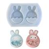 DIY Rabbit Egg Ornament Quicksand Silicone Epoxy Mold DIY Keychain Pendant Jewelry Crafting Mould for Valentines Gift