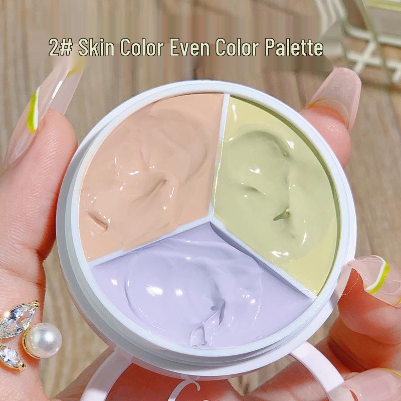 

XIXI Long-Lasting 3-Color Concealer for Acne, Spots, and Dark Circles - Lightweight, Adherent, Contouring Cream Foundation