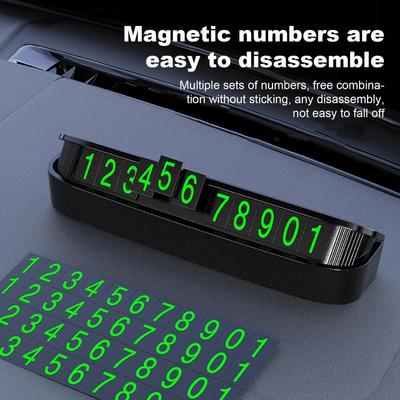 Temporary Parking License Plate Car Parking Phone Number Plate Classic Retro Parking License Plate Auto Interior Ornaments