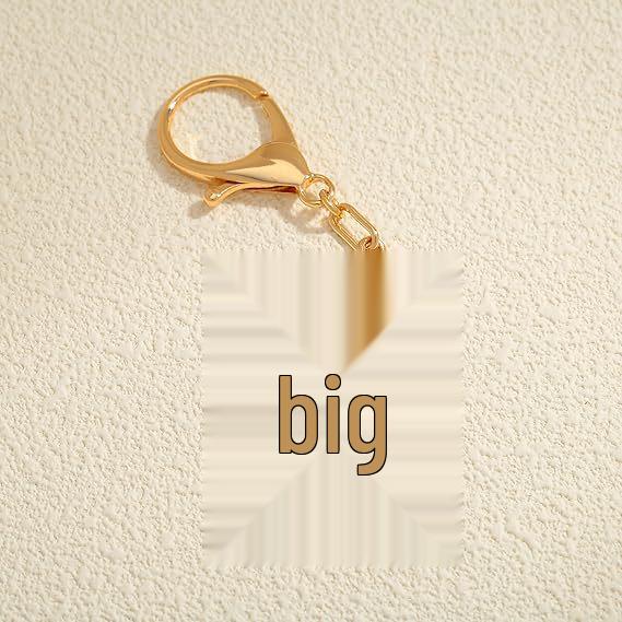 26 Alphabet Keychain: 18K Gold-Plated Pendant - Elegant Niche Design