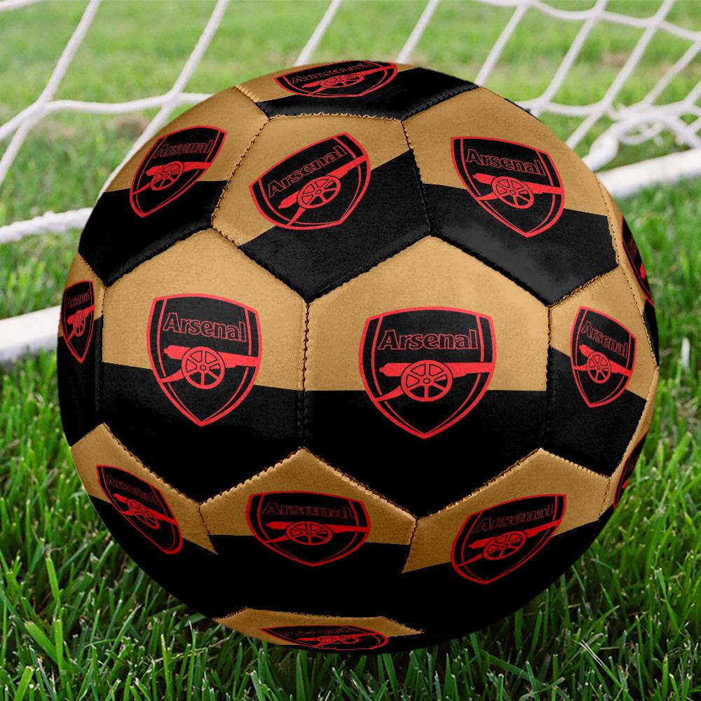 Arsenal Football Club Crest Printed Size 5 Soccer Balls, High-Quality, Anti-Slip, Protective Football, A Unique Gift , Birthdays, Christmas Gifts