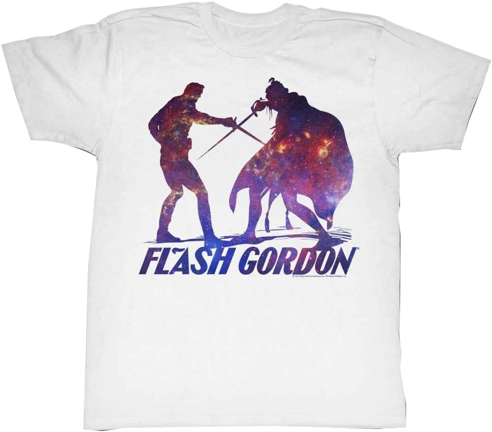 Flash Gordon Silhouphite T Shirt 4XL белый
