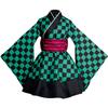 Japan Cartoon Comics Demon Slayer Cosplay Outfit Maid Dress Halloween Cosplay Kimono 0079