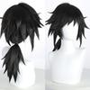 Anime Wig Tomioka Yoshiyuki High-temperature Silk Cosplay Natural Black Thick Fluffy Lightweight