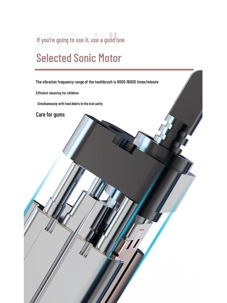 Grenzüberschreitende U-förmige wiederaufladbare elektrische Kinderzahnbürste - Cartoon-Dinosaurier-Design.