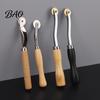 Fabric Tailoring Tools Wooden Handle Sewing Tracing Wheel, 2/3mm Needle Point Wheel for Pattern Making Tool Craft Patterns, Faux Leather Projects,