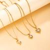 18K Gold Plated Heart Pendant Necklace with Diamonds, Stainless Steel, Colorfast Jewelry