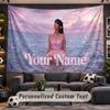 Wall Hanging Tapestry Custom NameAyliva Pattern Personalized Printed Fabric Wall Decor