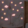 Pink and Dreamy Luminous Star and Cloud Wall Stickers, Children's Room Wall Decoration Stickers