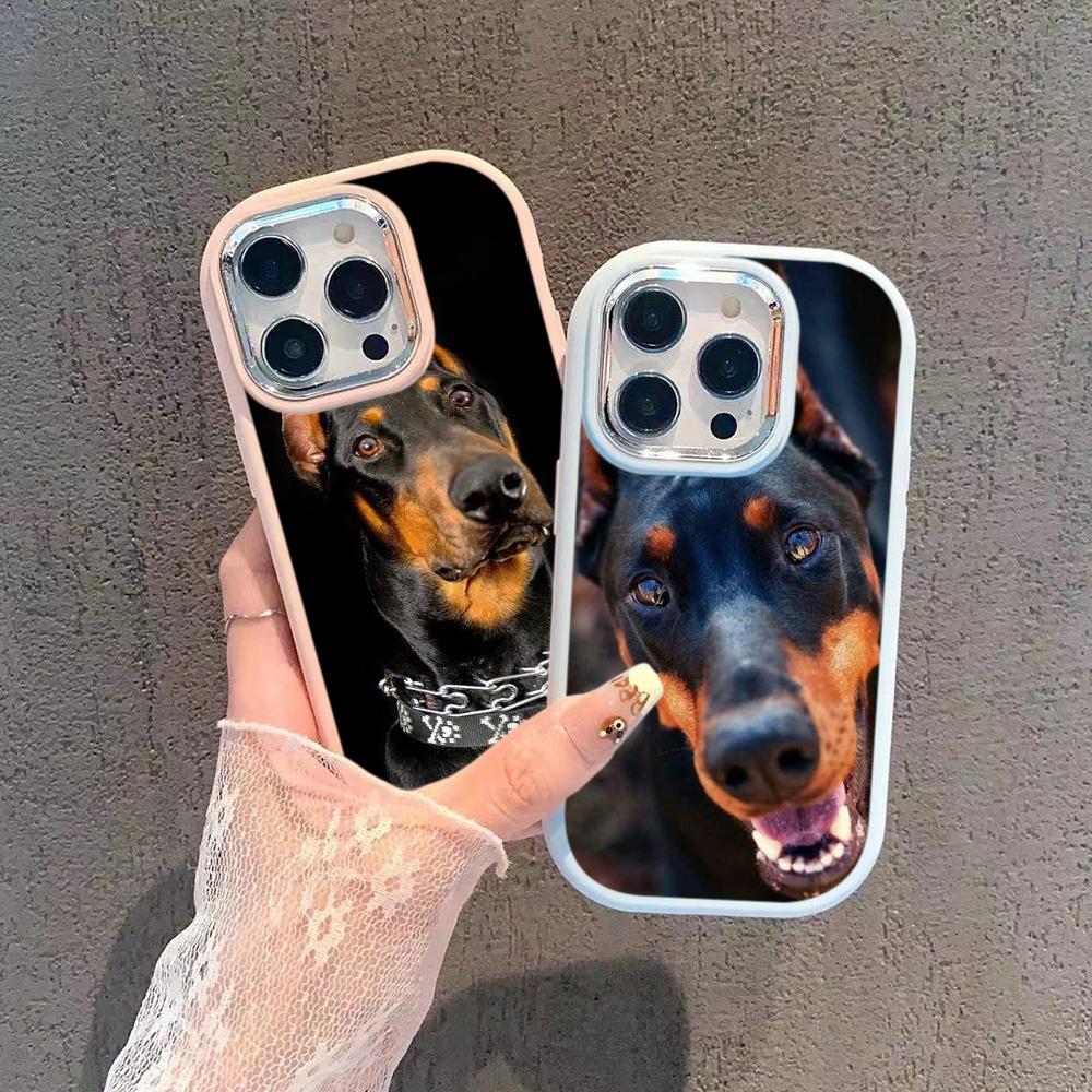 LZ14 Dog Doberman Animal Art Soft Phone Case for Samsung S24 Ultra S23 Plus S21 FE A16 A54 A34 A06 Infinix Hot 40 30i Lens Protection Shockproof Cover