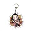 Anime Demon Slayer doll toy Kimetsu No Yaiba Blade of Ghost Keychain Acrylic Pendant Car Key Chain Fans kids Xmas Gift Jewelry