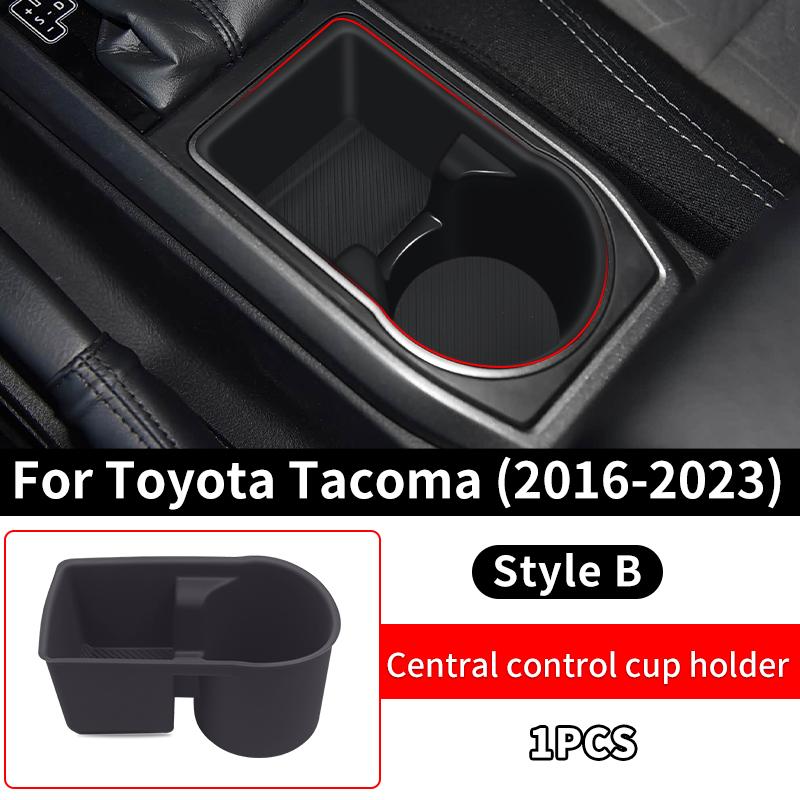 For 2016- Toyota Tacoma Central Console Cup Holder Silica Gel Pad Interior Upgraded Accessories