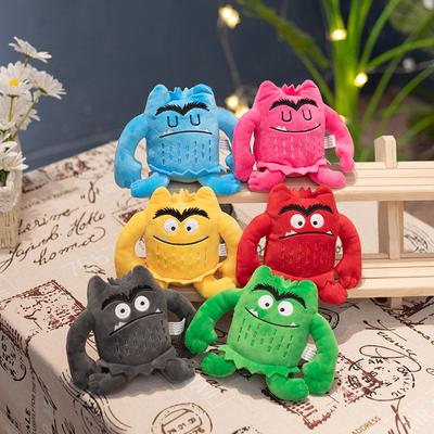 Lot de 6 peluches colorées pour bébé, jouet en peluche pour apaiser les émotions, poupées mignonnes en peluche, cadeau de Noël ou d'anniversaire pour enfant