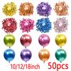 10 /12inch 50pcs Metal Balloons Gold Silver ThemeBirthday Wedding Party Graduation Christmas Baby Shower Decorations Anniversary