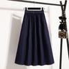 Dimanaf 2025 Grande Taille Été Jupes en Denim Élastique Femmes A-Ligne Jupe Ample Taille Haute Vintage