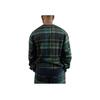 Vans Plaid Letter Embroidered Crew Neck Pullover Sweatshirt Men sweatshirt Green Black VN0007W3BVM