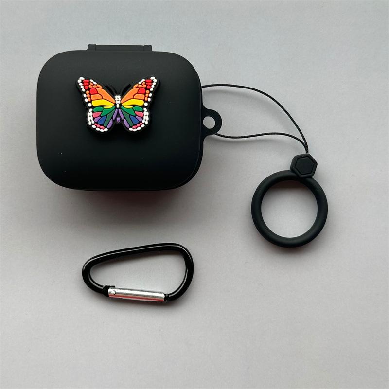 For Soundcore C10i Wireless Bluetooth Headset Case Butterfly Silicone Fashion Soft Case