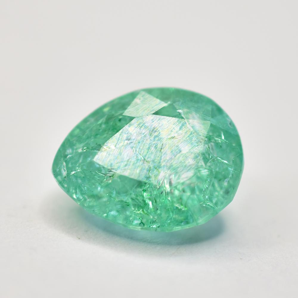 NATURAL Green Emerald CERTIFIED 13x10mm Pear Shape Loose Gemstone For Loved Ones