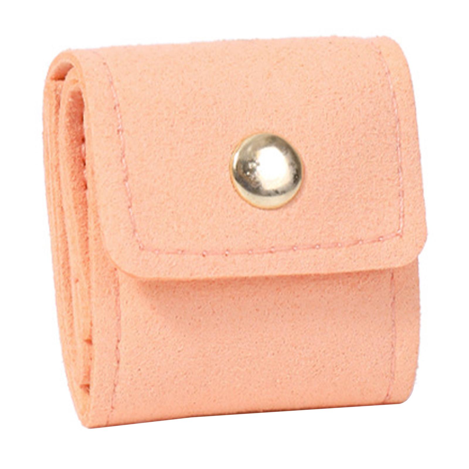 

Mini Travel Jewelry Bag Compact Multifunctional Travel Jewelry Pouch for Rings Earrings Necklaces Gifts for Girl Women рожевий