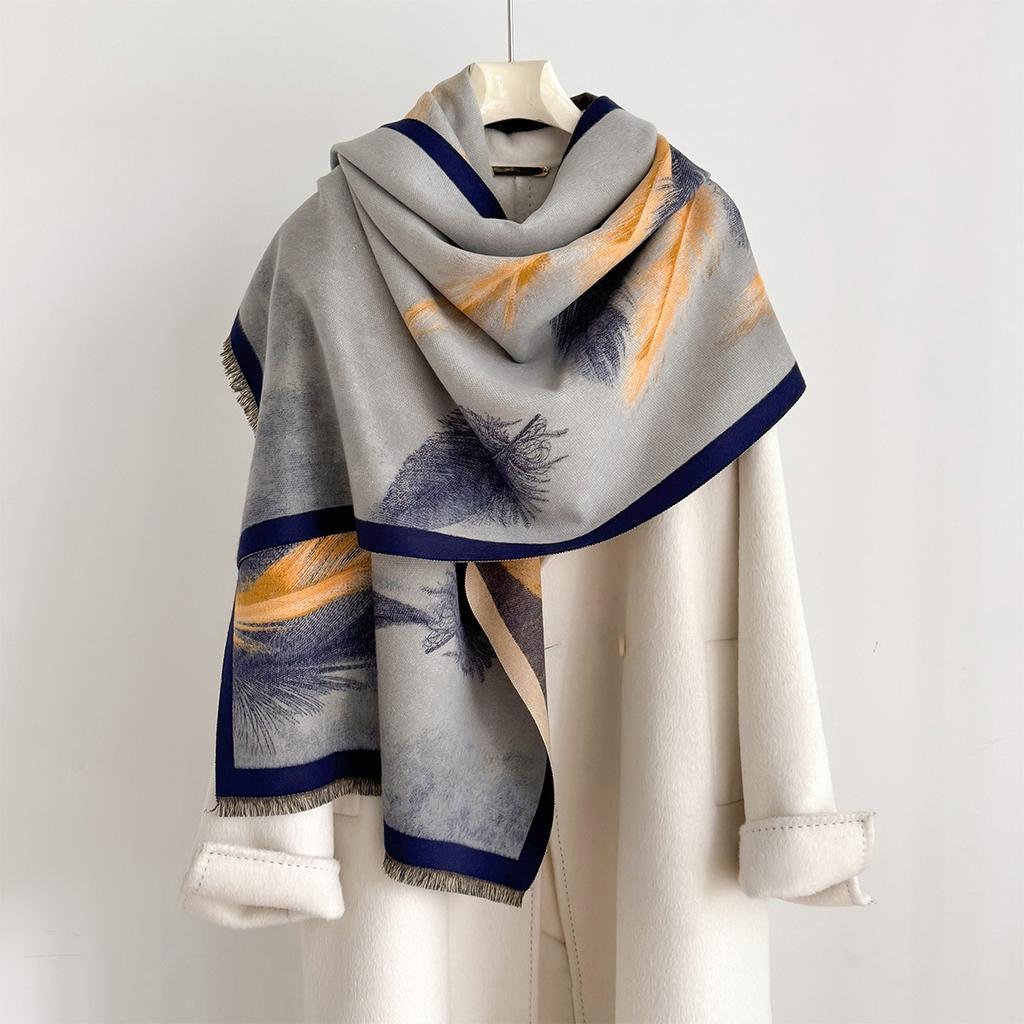Winter Thickened Warm Shawl Cashmere And Versatile Variety Of Windproof And Cold-Proof Scarf Neck Protection Scarves
