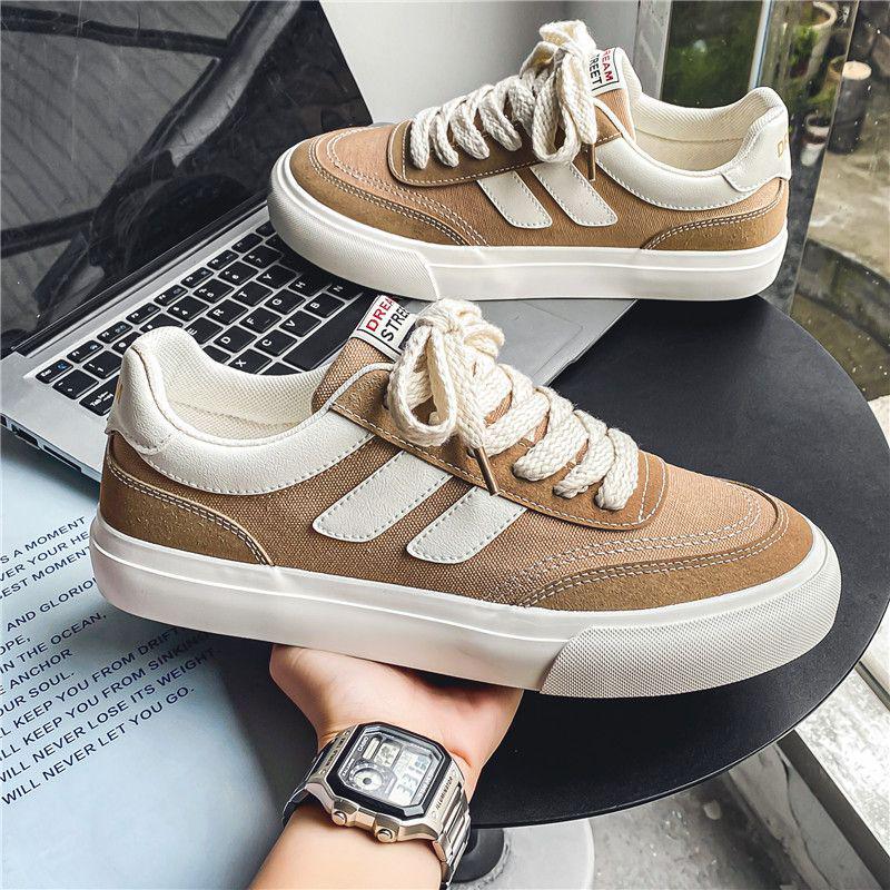Black Canvas Men's Versatile Casual Shoes, Autumn 2025 Trend – Ideal for Spring and Fall