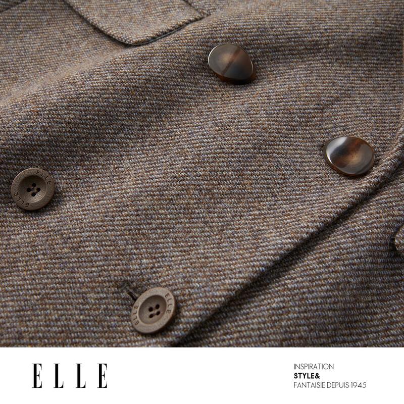 ELLE Women's 100% Wool Long Winter Coat