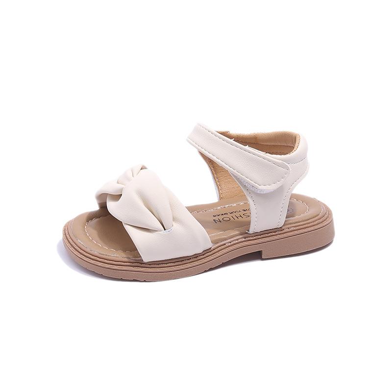 2026New sandals for girls, solid color casual baby shoes, children's comfortable beach shoes, breathable sandals