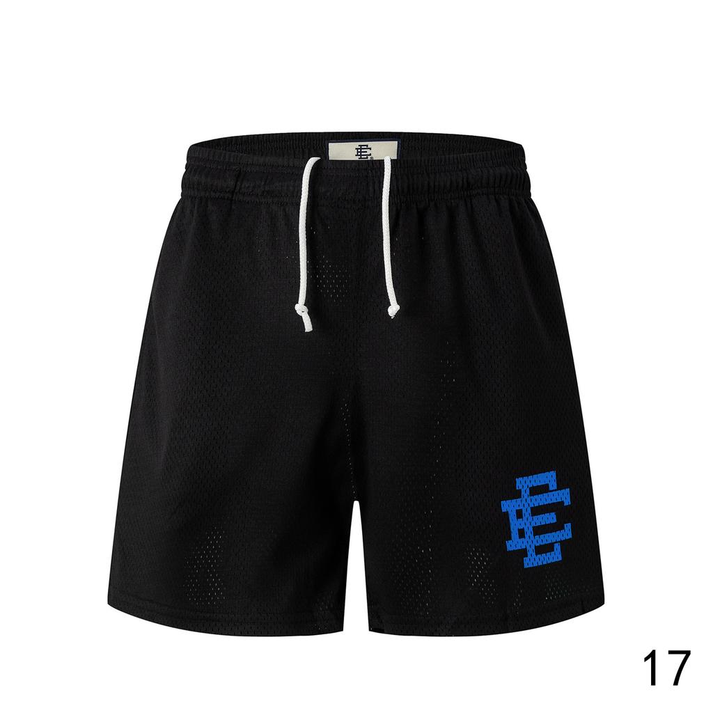 EES-16 Heren Mesh Basketbalbroek, Zwart Ademend Zomer Street Beach Boardshorts