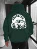 Men's Oversized Hoodie Brooklyn Hip Hop Portrait Graphic Print Sweatshirt Vintage Back Print Hooded Pullover Streetwear