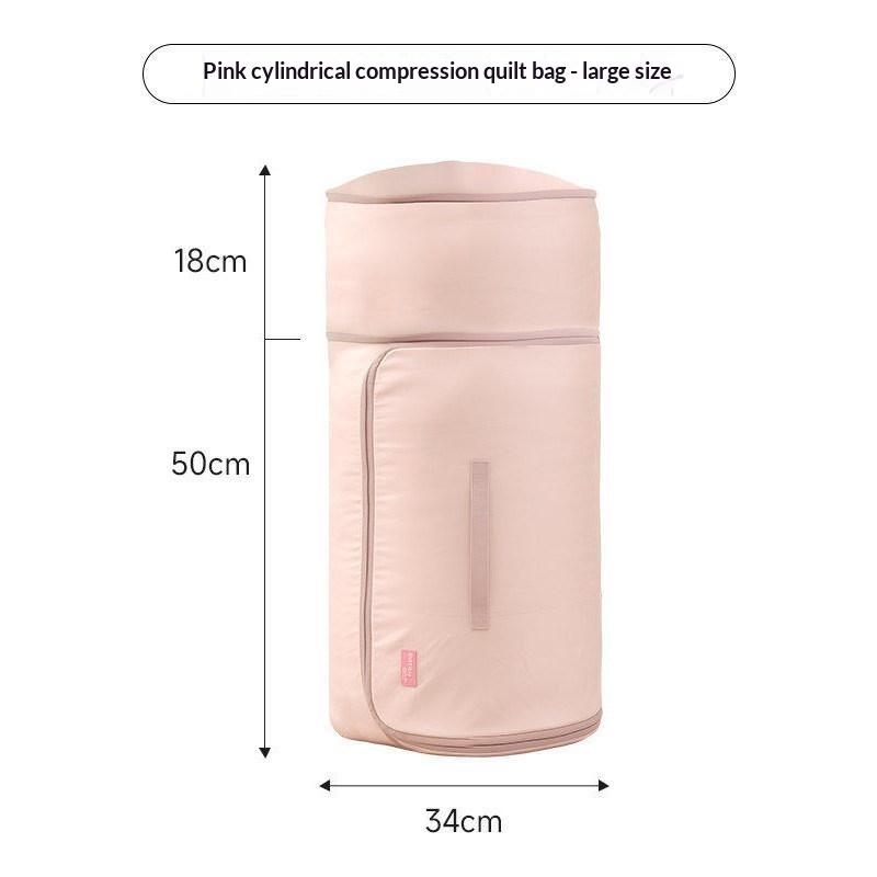 Cylinder Quilt Compression Organizer Large Capacity Round Storage Bag for Down Jacket Blanket Home Wardrobe Sorting