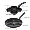 4 Grids Fried Egg Pan Non-stick Pancake Pan Hamburg Maker Divided Egg Skillet  Steak