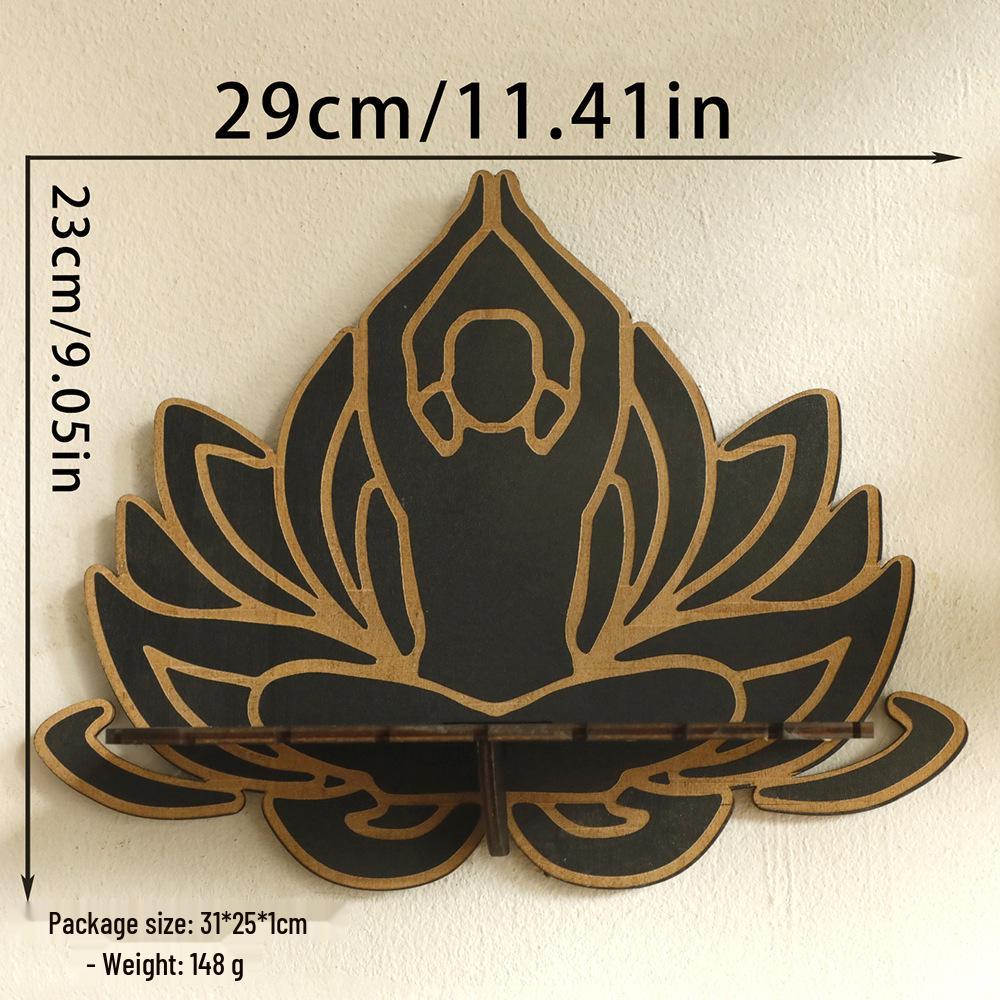 Hölzernes Schmetterling Kristall Aufbewahrungsregal - Einfache Wandornament Dekoration