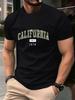 California Since 1978 Printing Men TShirt Cotton Summer ONeck Short Sleeve Tops Oversized Soft T Shirt Casual Male Clothes