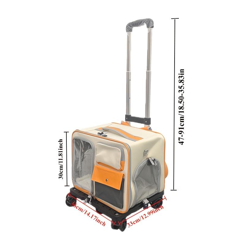 Domácí mazlíčci chodí ven s přenosnými kufry na kolečkách, kufry, tašky pro malé psy a kočky, vysoký vzhled, kočičí kufr, cestovní vesmírná kapsle